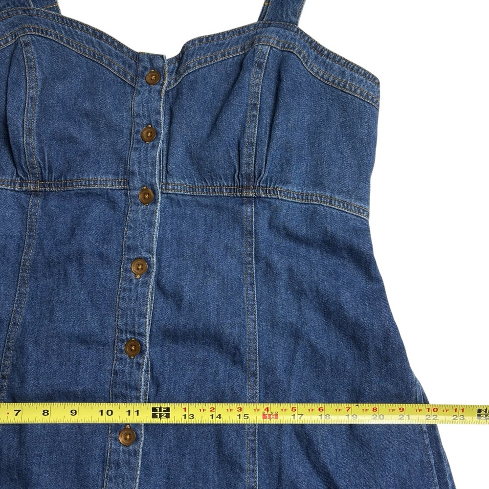 NWT KUT from the Kloth Emiko Sweetheart Denim Mini Dress Dark Wash Size L - Picture 10 of 15